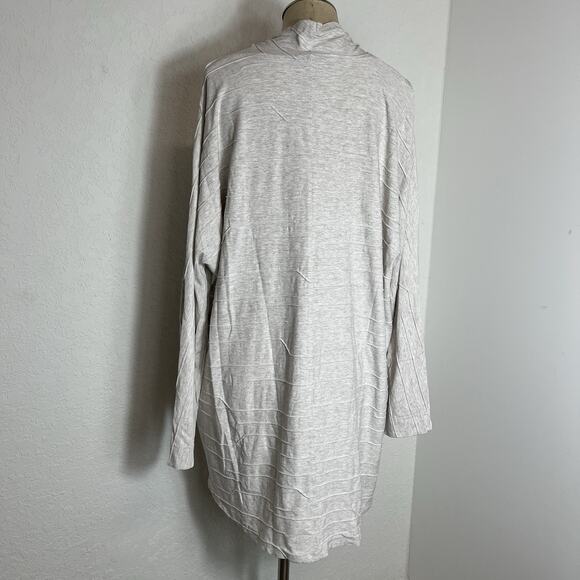 Oska Oatmeal Cowl Neck Blouse textured lines Size 2(US8/10), made in Bulgaria - Picture 4 of 9